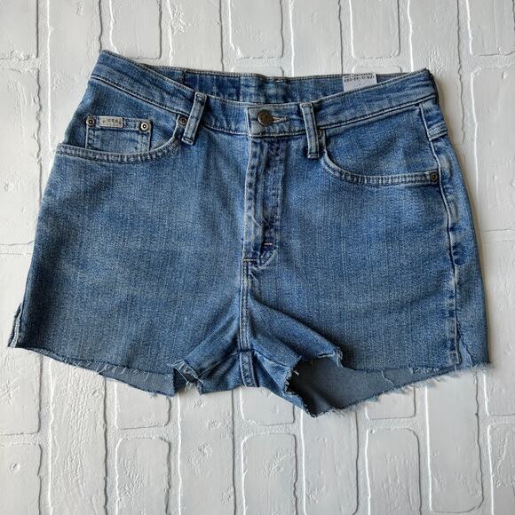 Vintage 90s Riders Women's Light Wash Cut Off Jean Shorts - sz 10 - Picture 1 of 7